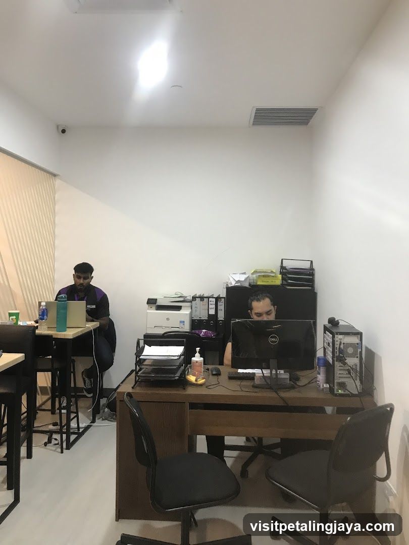 Office Interior with Staff at Work