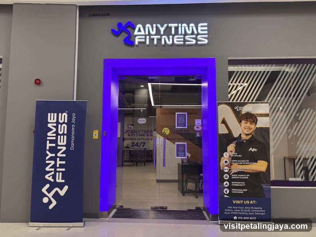 24-Hour Gym: Anytime Fitness Damansara Jaya, Atria Shopping Gallery, Petaling Jaya, Selangor.