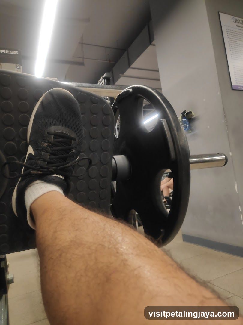 Leg Press Exercise at Gym