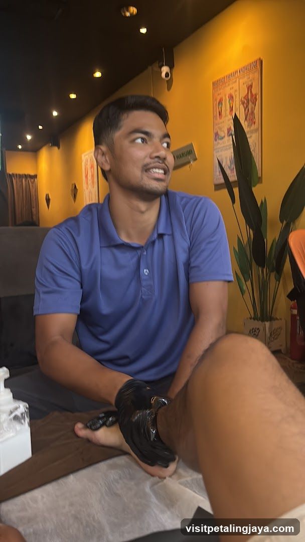 Man Receiving Foot Treatment