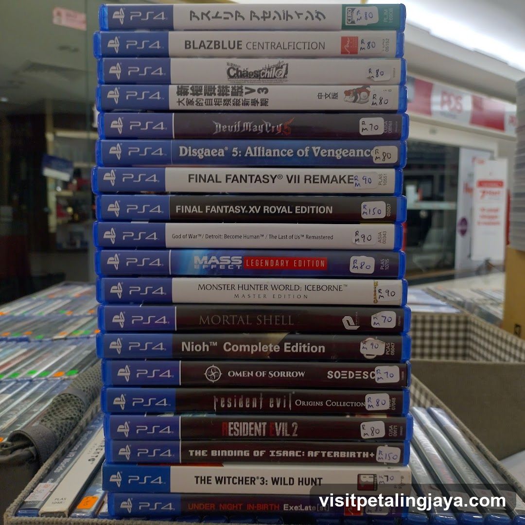 Stack of PS4 Games