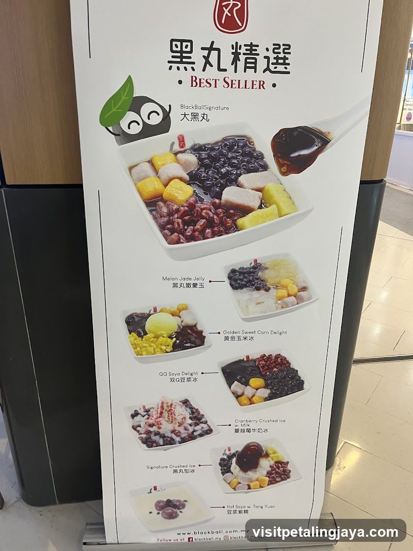 BlackBall Dessert Menu Display