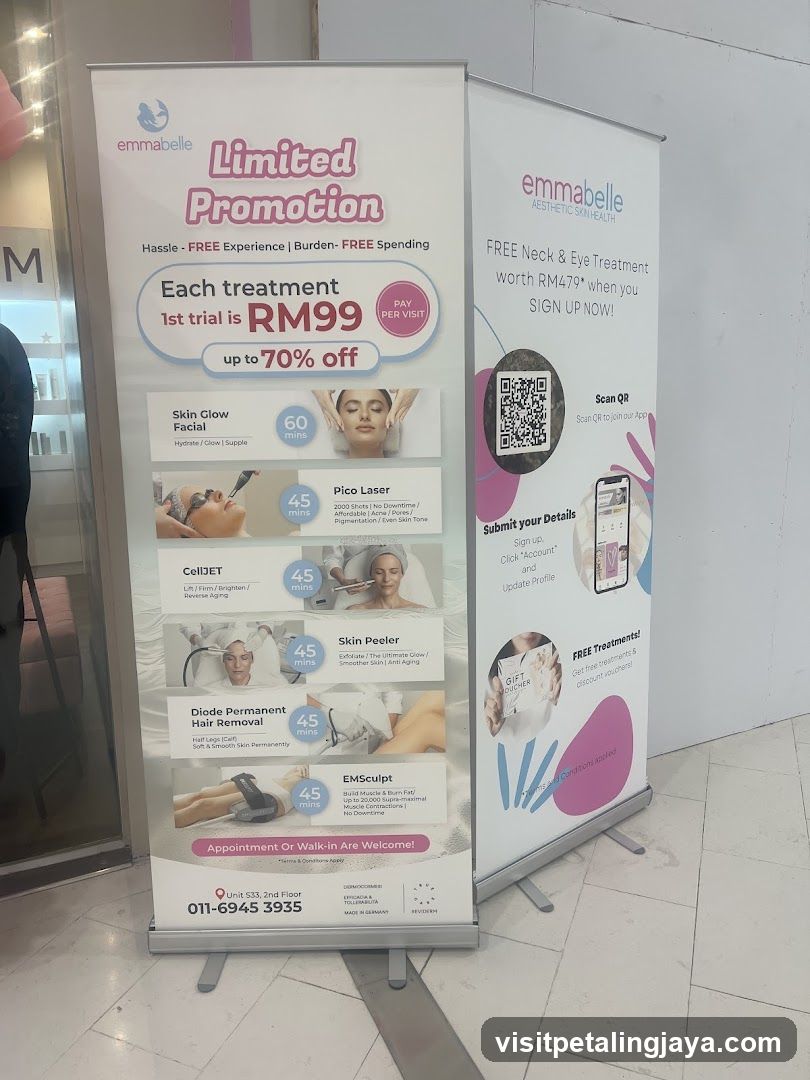 Emmabelle Aesthetic Clinic Promotion Stand