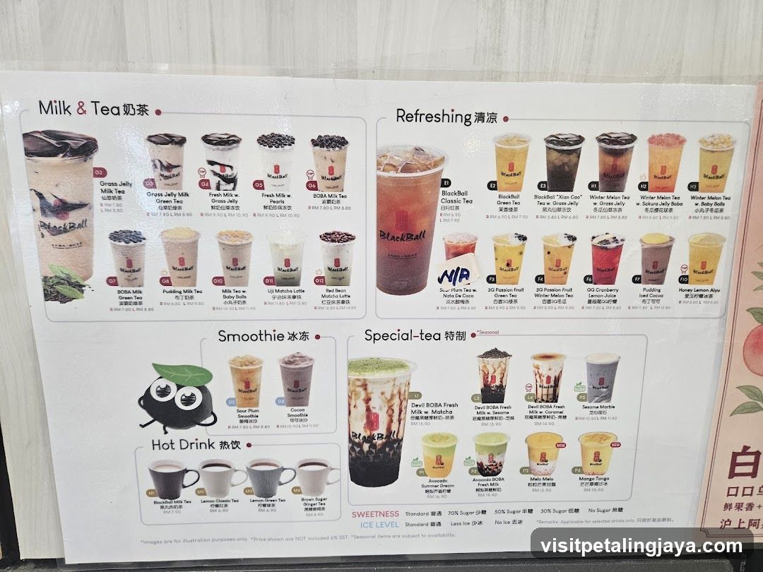 BlackBull Drink Menu