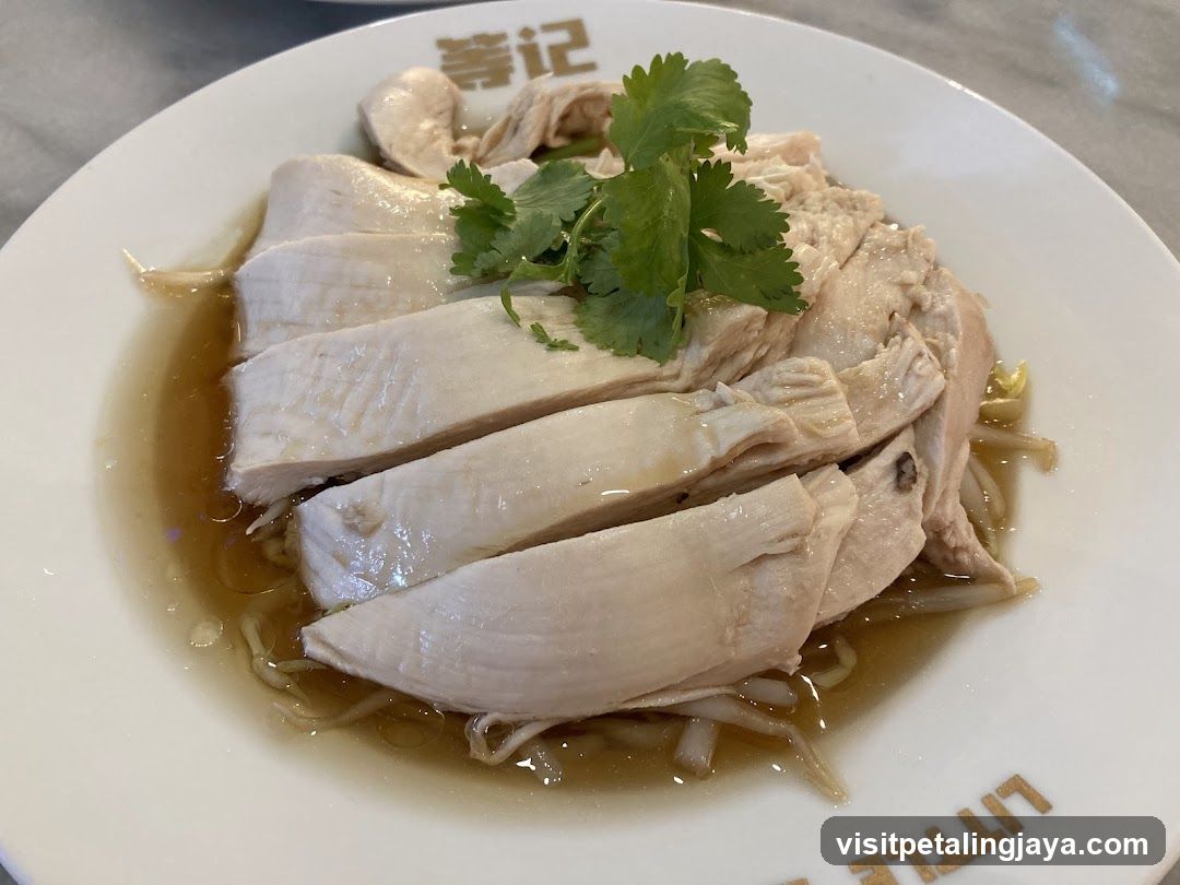 Sliced Chicken with Cilantro and Broth