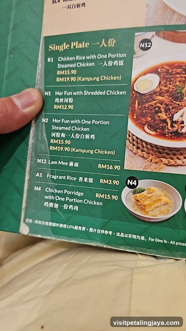 Single Plate Menu