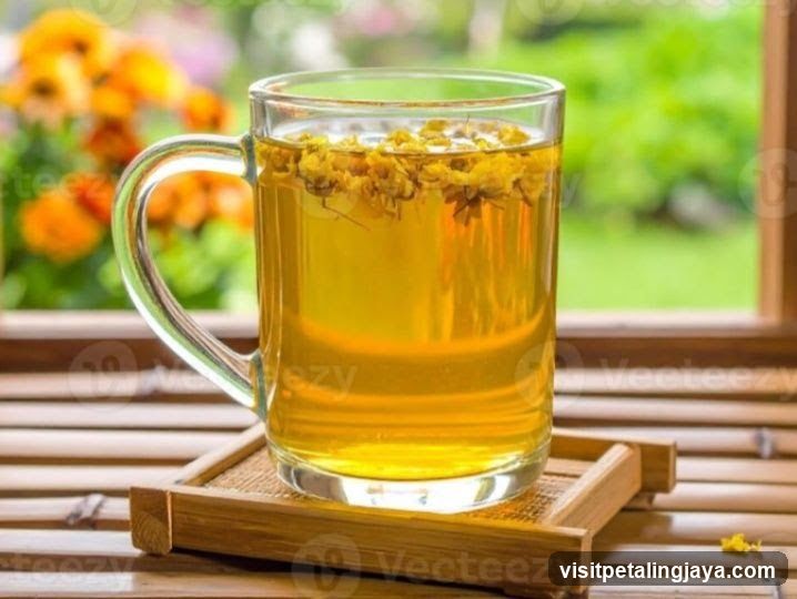 Chamomile Tea in Glass Mug