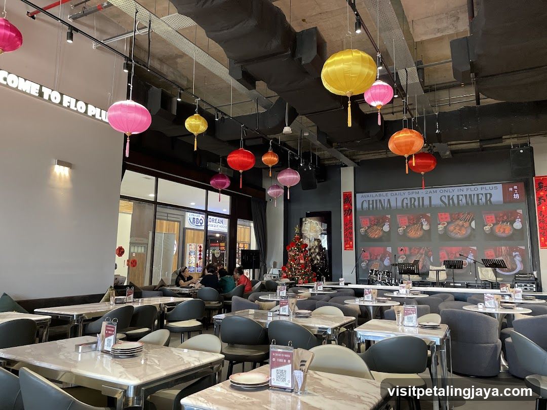 Dining Interior with Decorative Lanterns