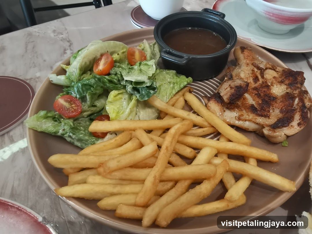 Chicken Meal with Fries and Salad