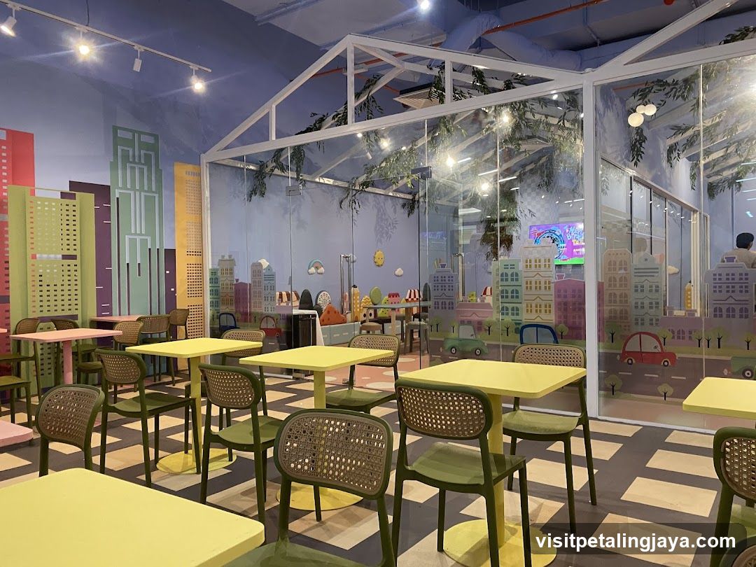 Colorful Indoor Cafe Interior