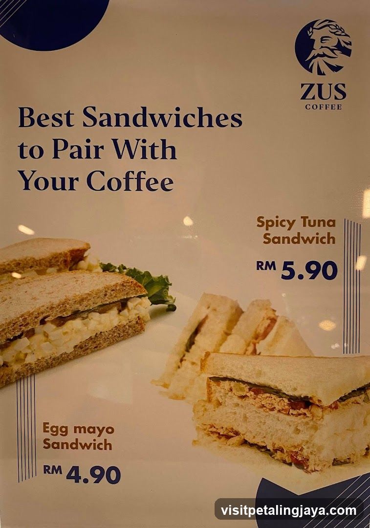 ZUS Coffee Sandwich Menu