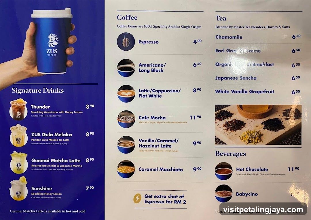 ZUS Coffee Menu