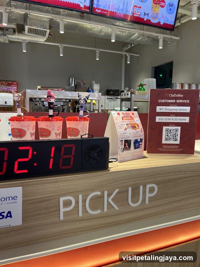 Pick Up Counter with Merchandise and Signage