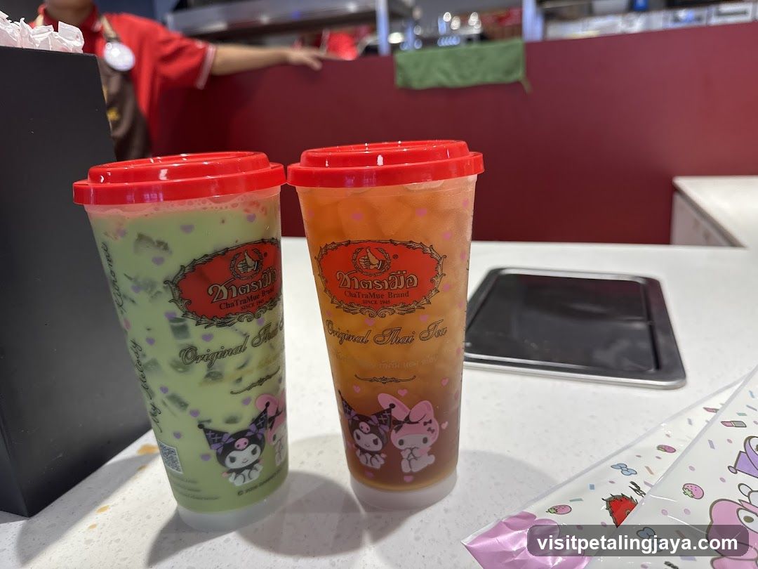 Thai Tea and Matcha Drink Display