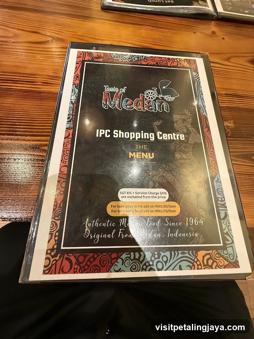 Taste of Medan Menu Cover