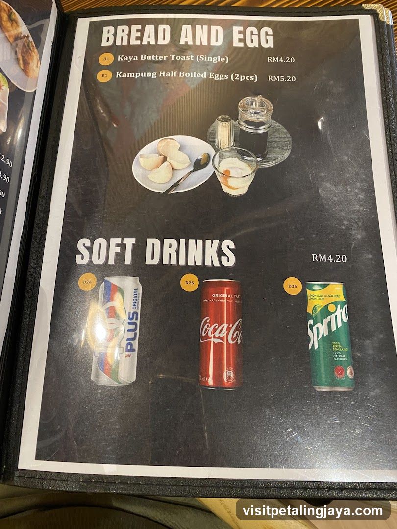 Bread and Egg Menu Page