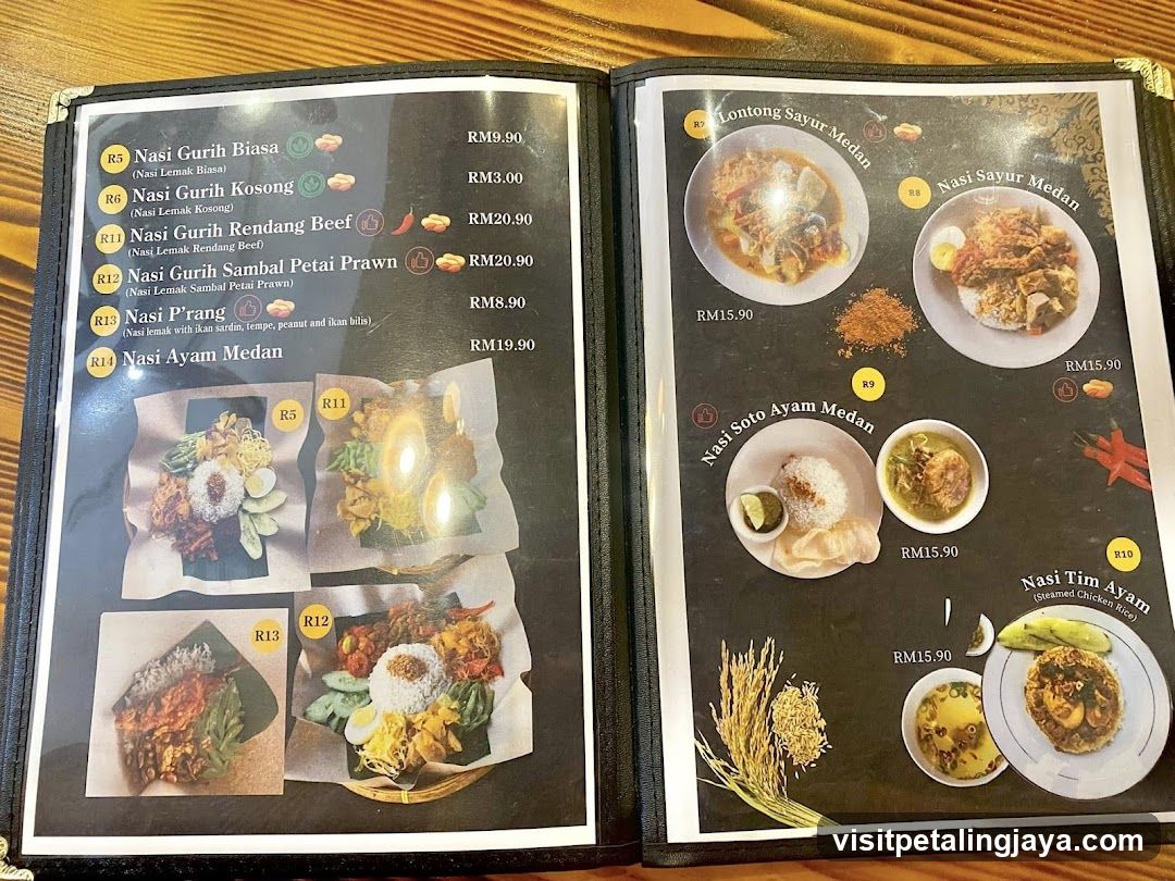 Nasi Goreng & Nasi Tim Ayam Menu