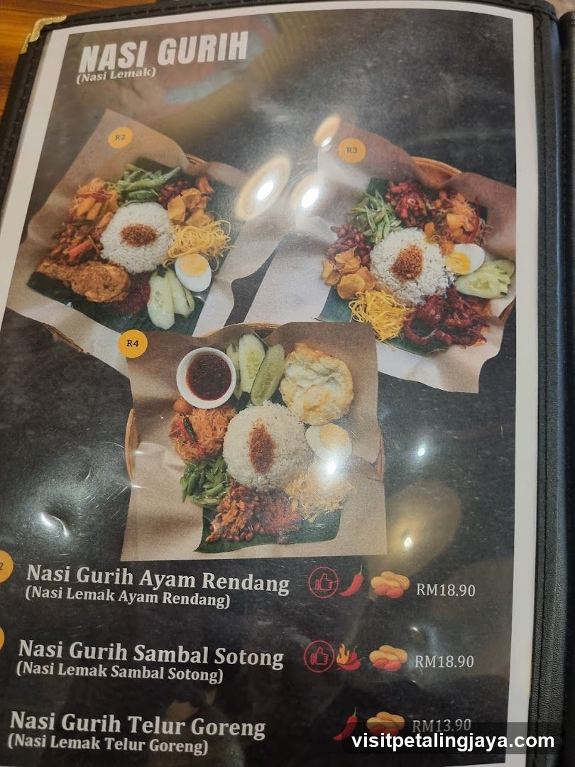 Nasi Gurih Menu Page