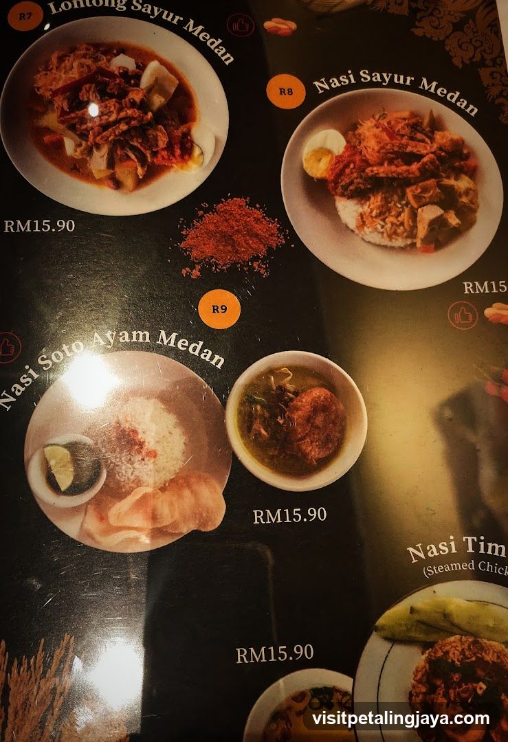 Food Menu with Dishes and Prices