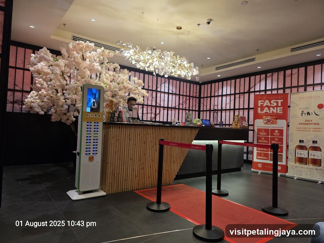 Hotel Reception Area with Fast Lane Signage