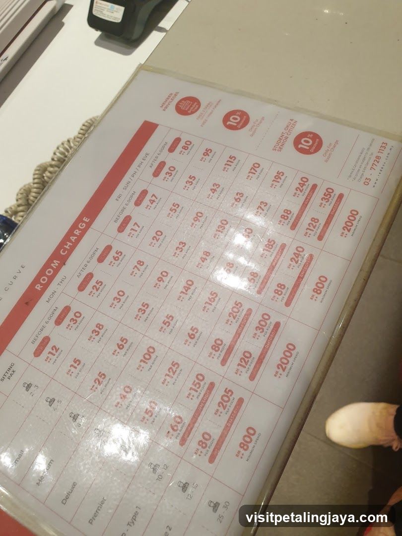 Room Charge Menu