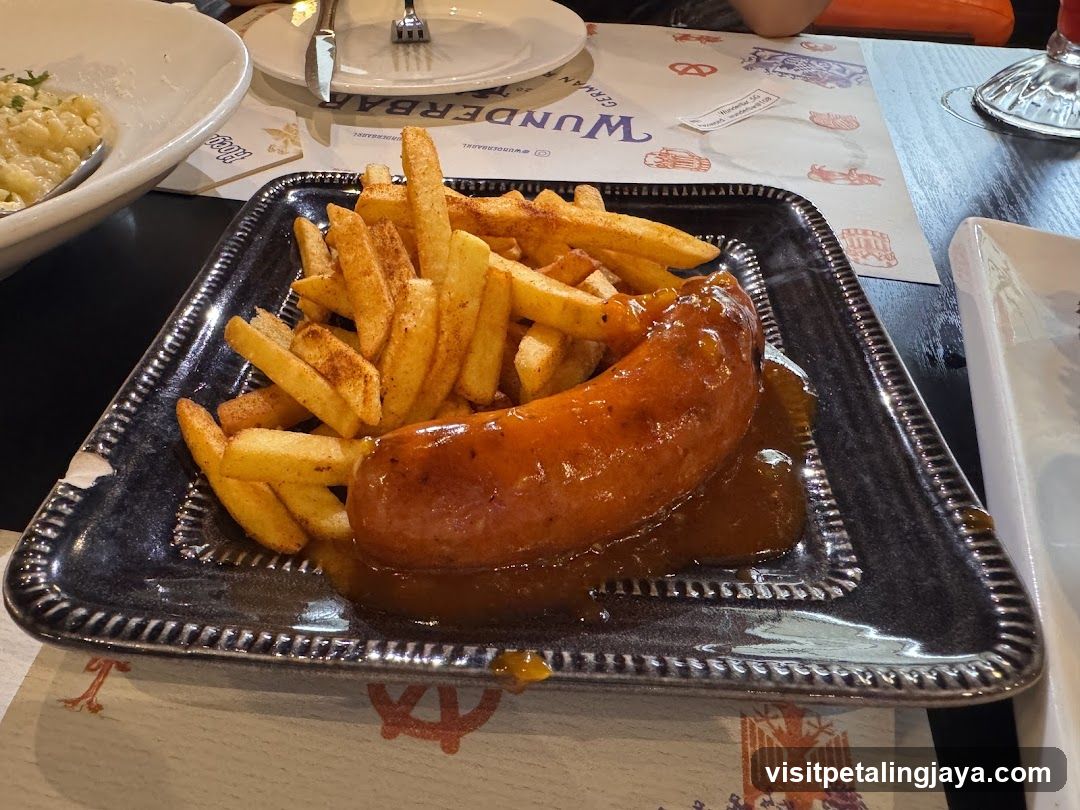 Sausage and Fries at Wunderbar Restaurant