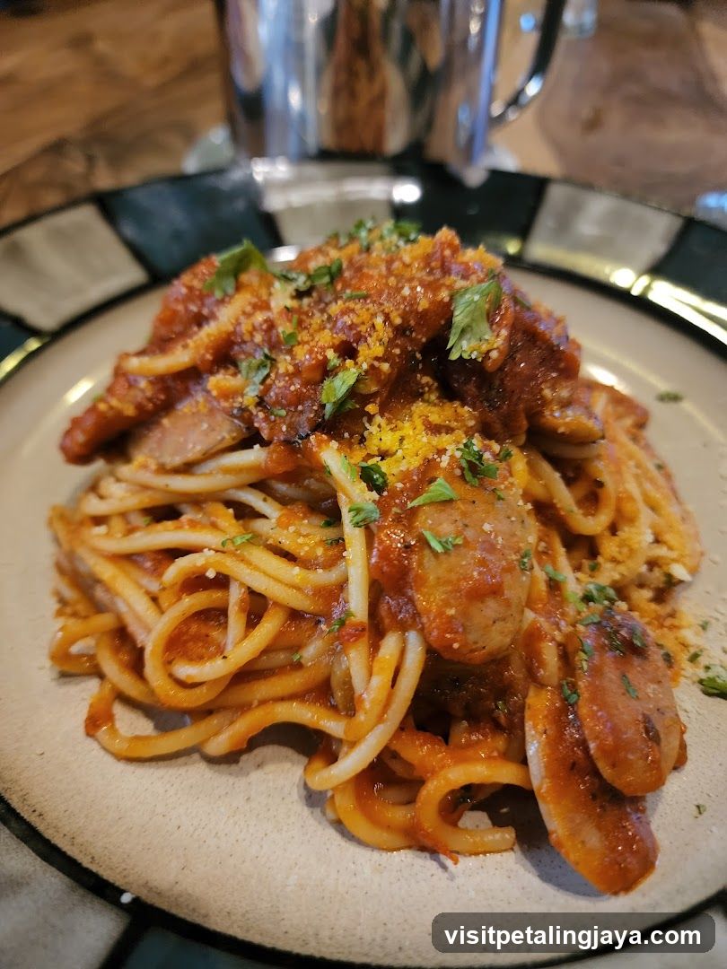 Spaghetti with Meatballs and Sausage