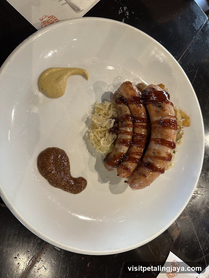 Sausage with Sauerkraut and Mustard