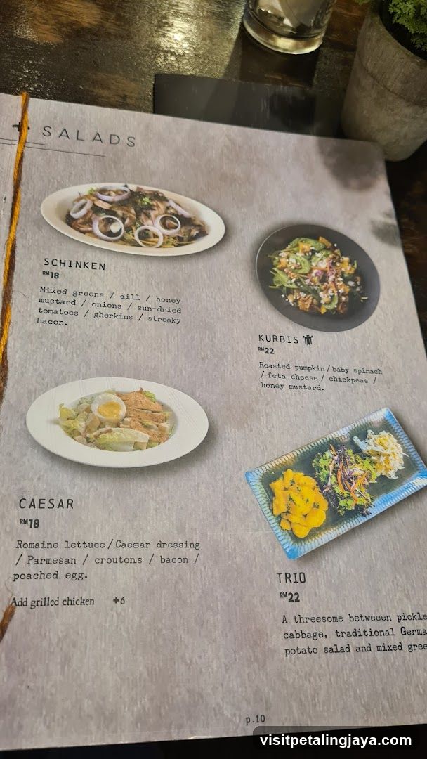 Salads Menu Page