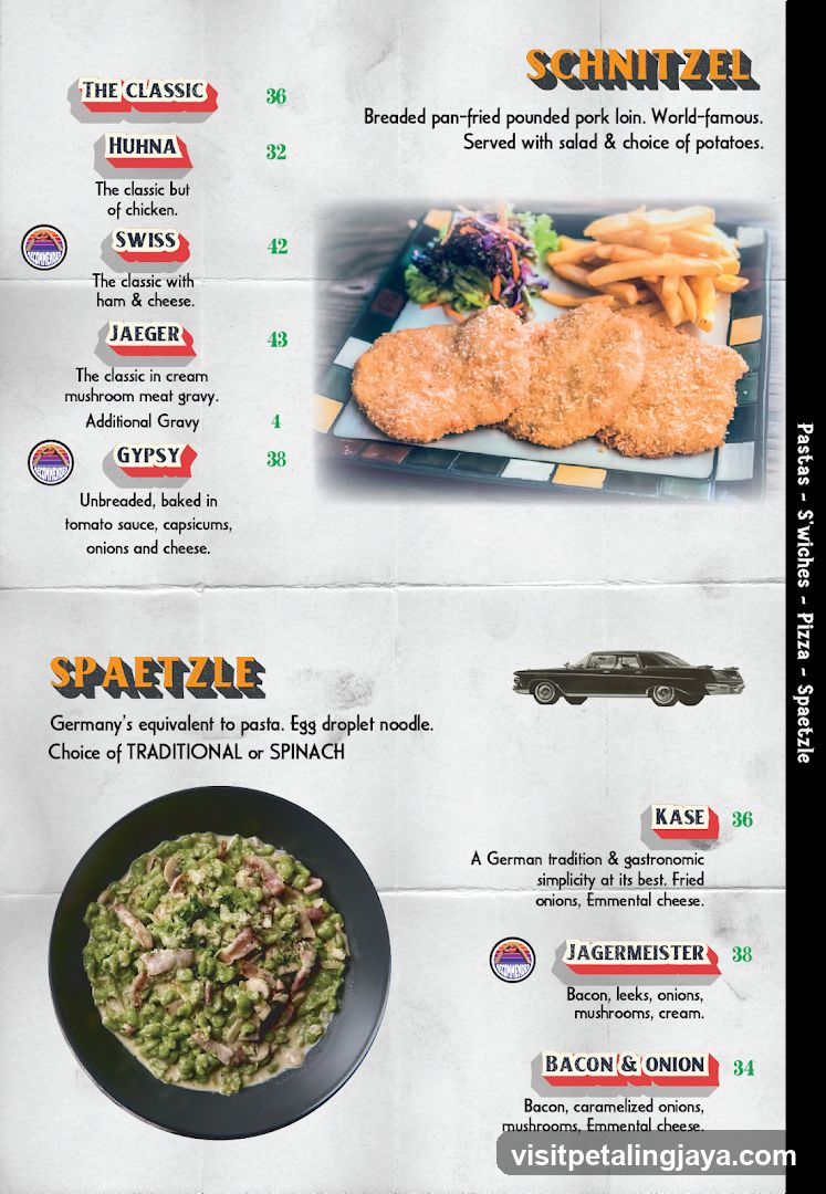 German Cuisine Menu