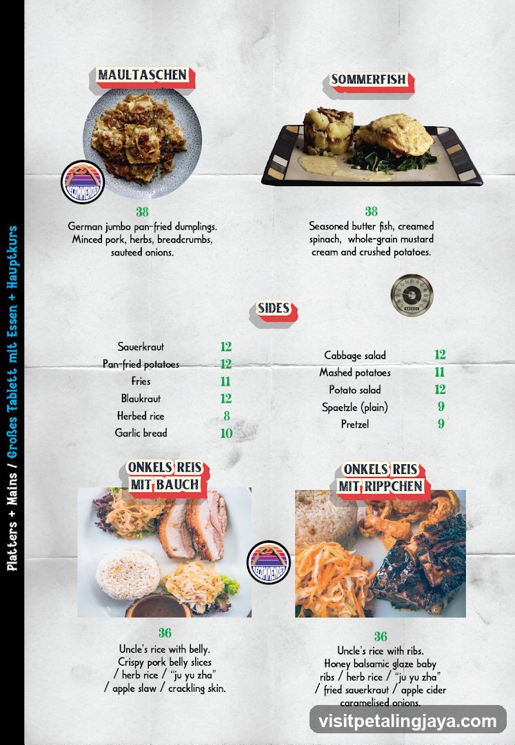 Restaurant Menu Page