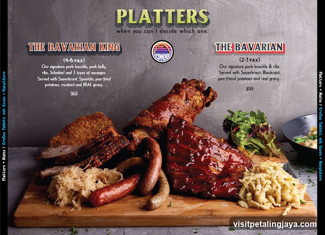Platters Menu Page