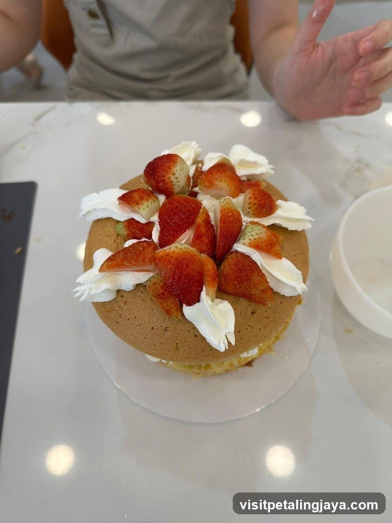 Strawberry Cake with Whipped Cream