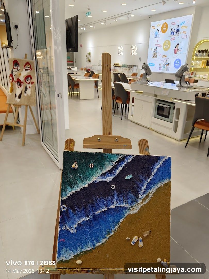 Interior Art Display in Retail Space