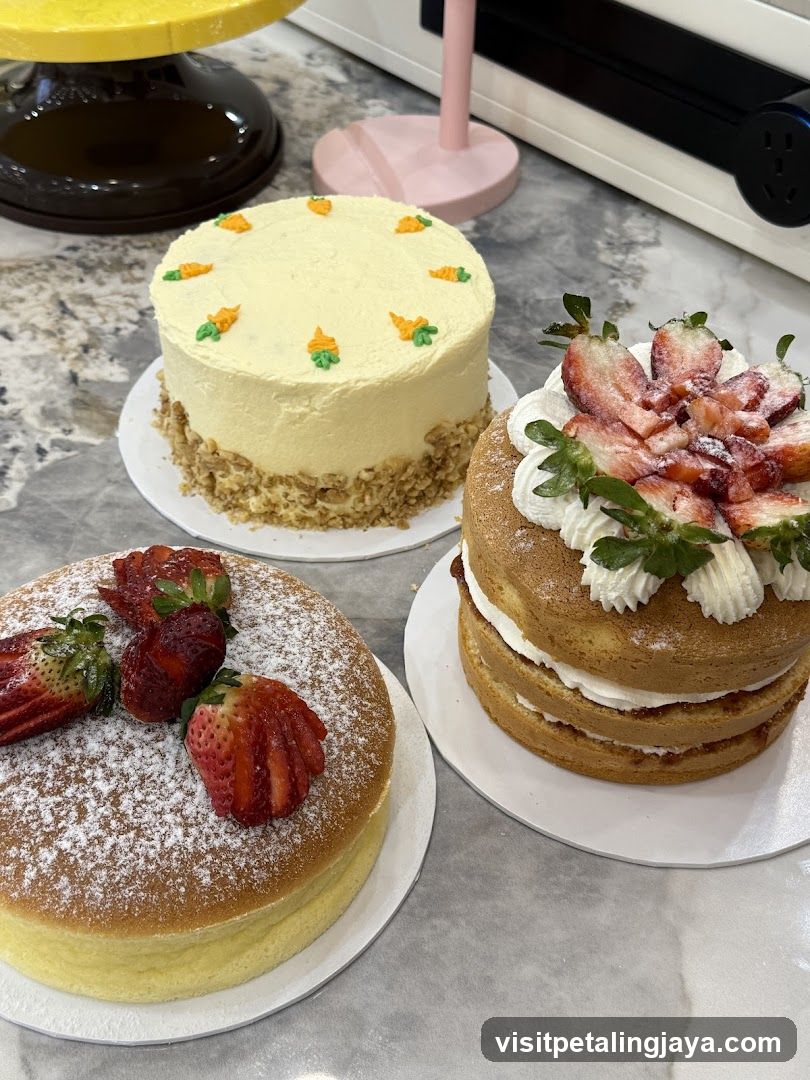 Strawberry and Cream Cakes Display