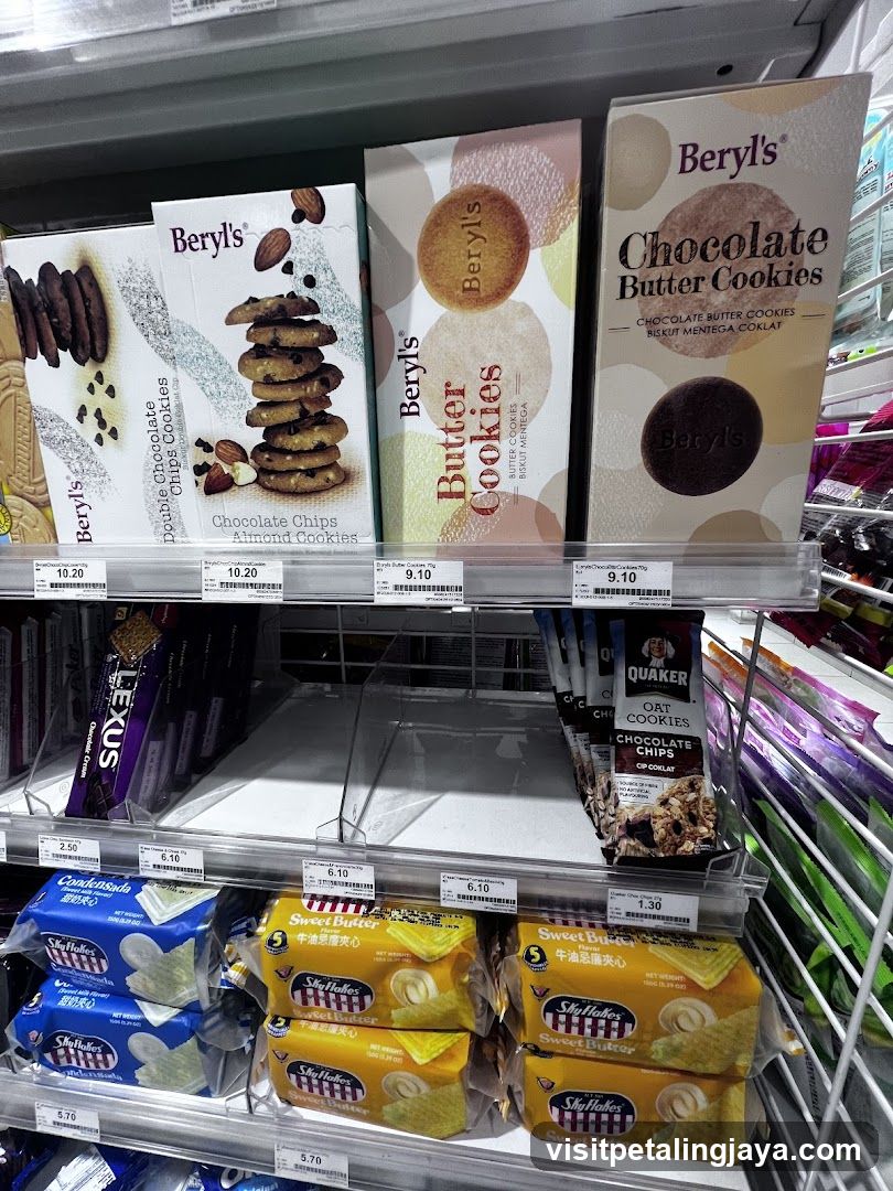 Beryl's and other snacks in a supermarket shelf