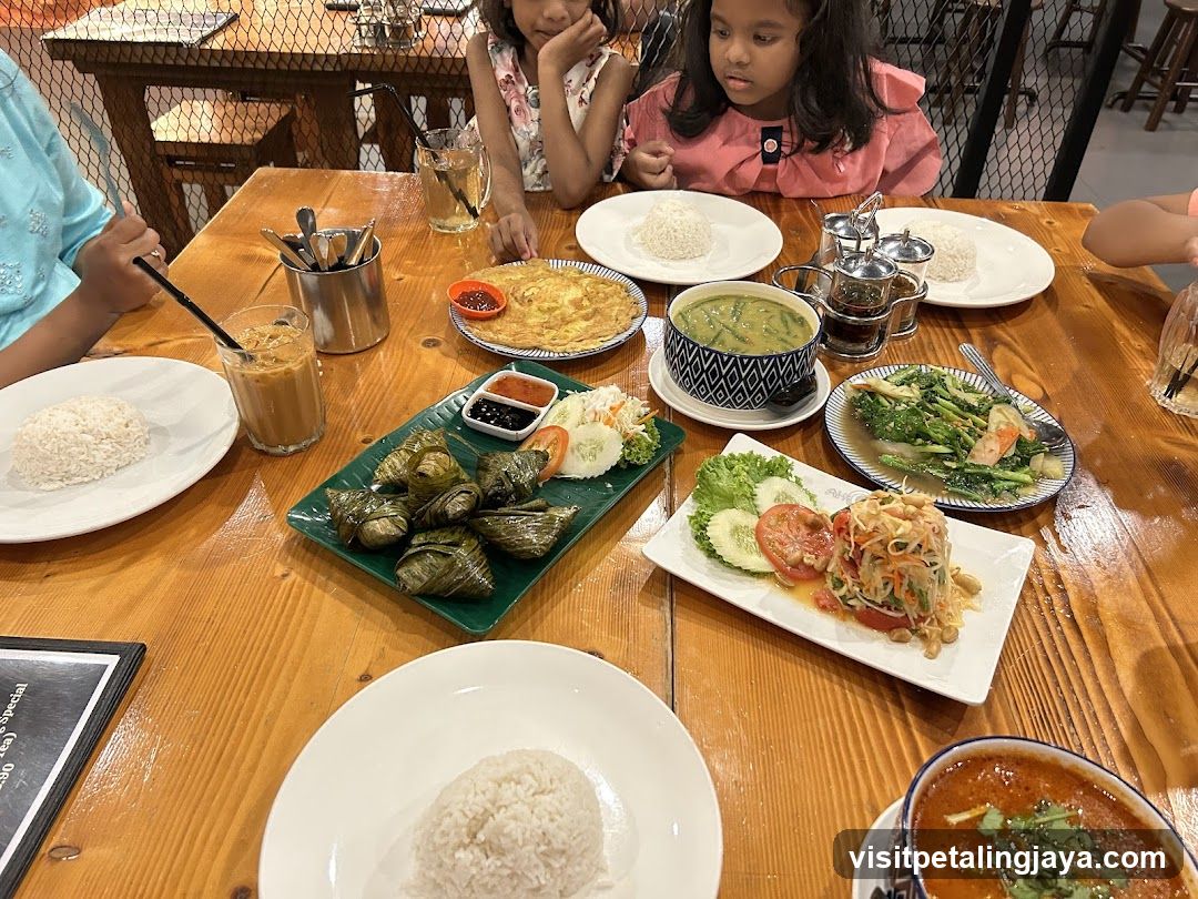 Family Dining at Thai Restaurant