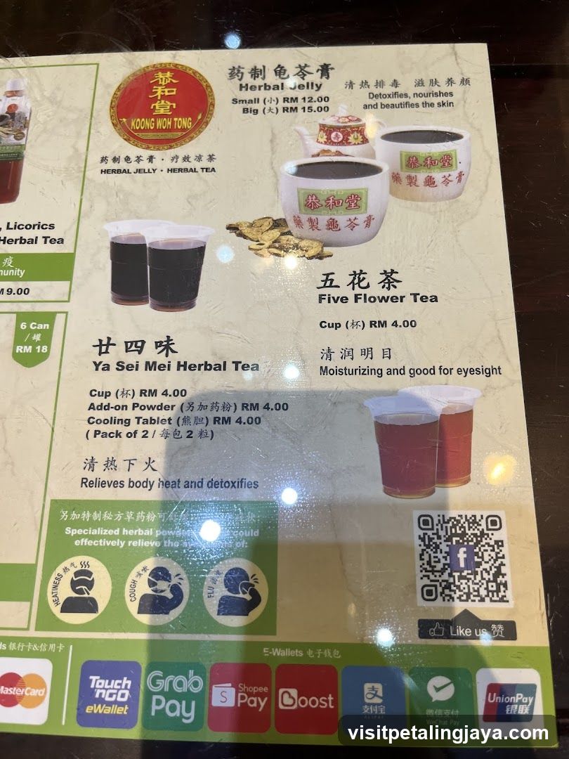 Herbal Tea Menu