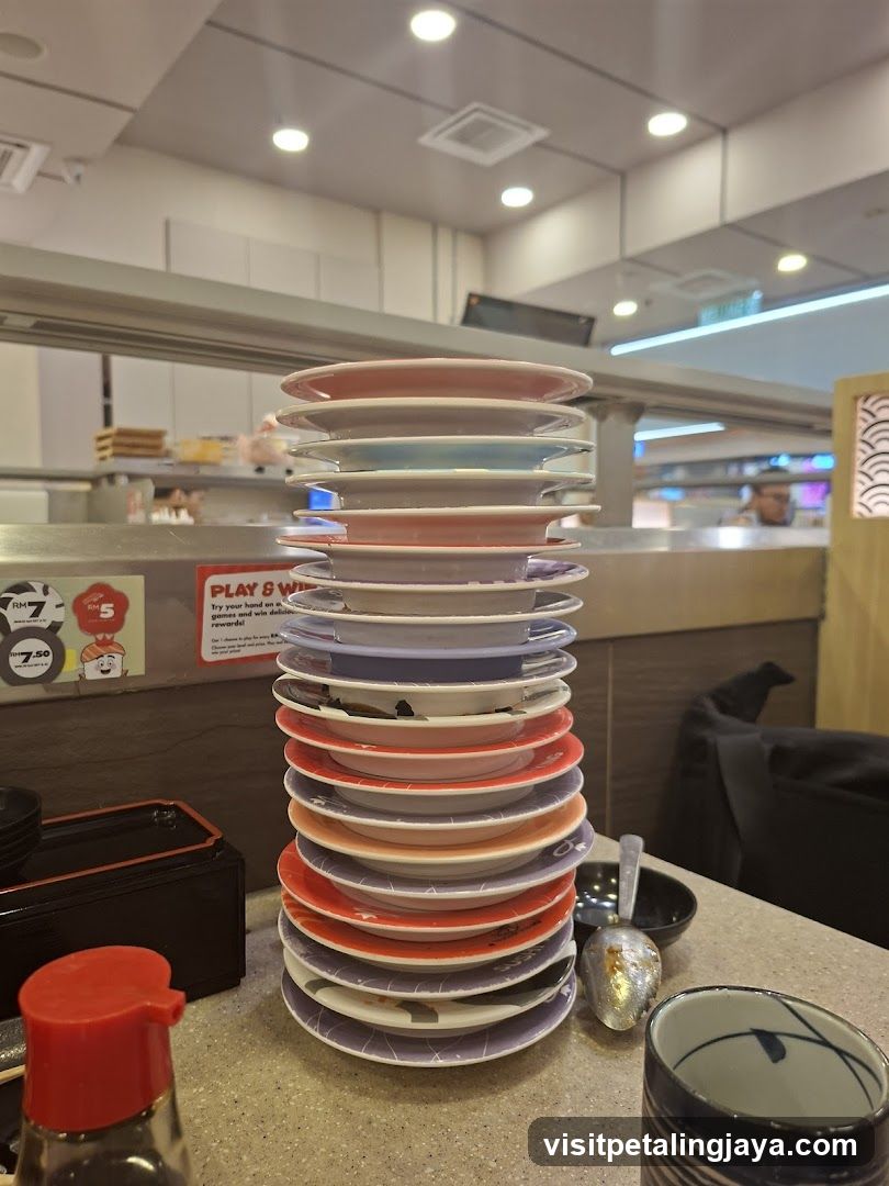 Stack of Plates in Restaurant Interior