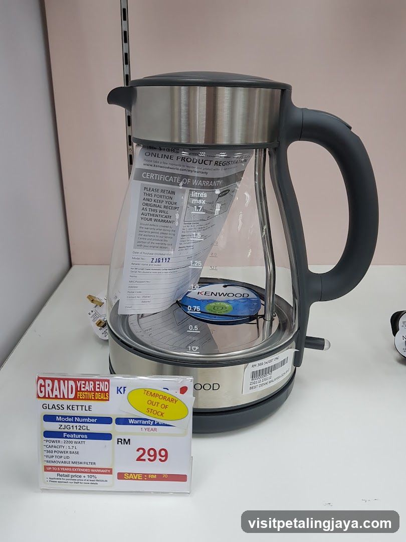 Kenwood Glass Kettle Display