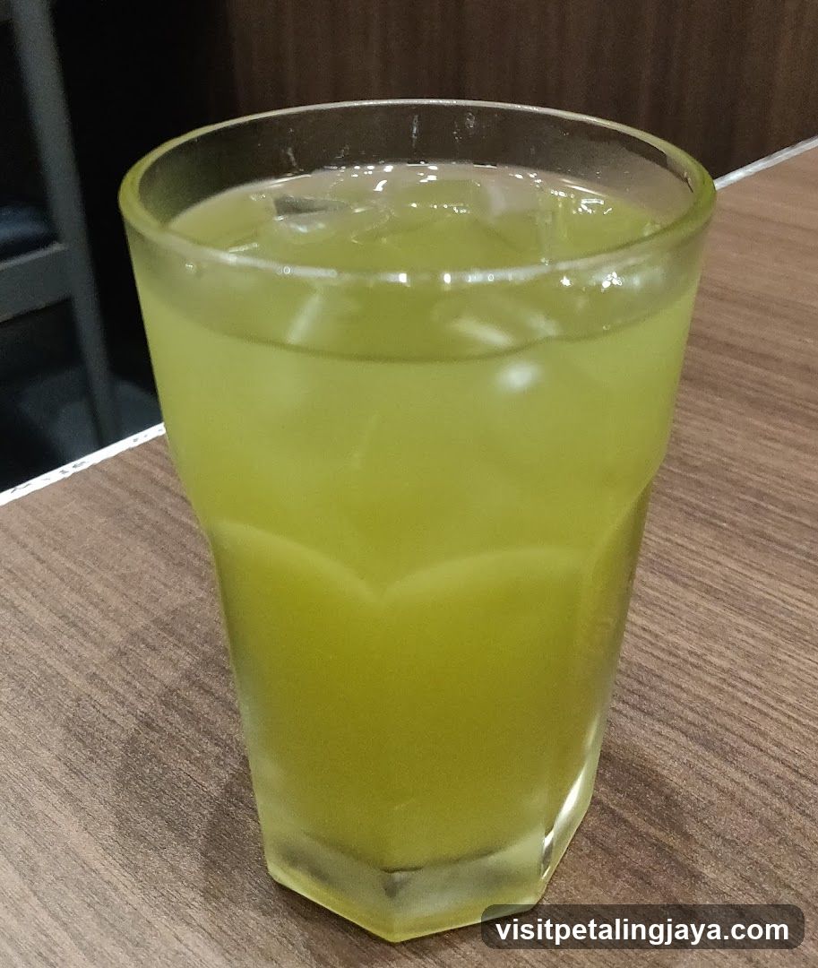 Iced Green Drink in Glass