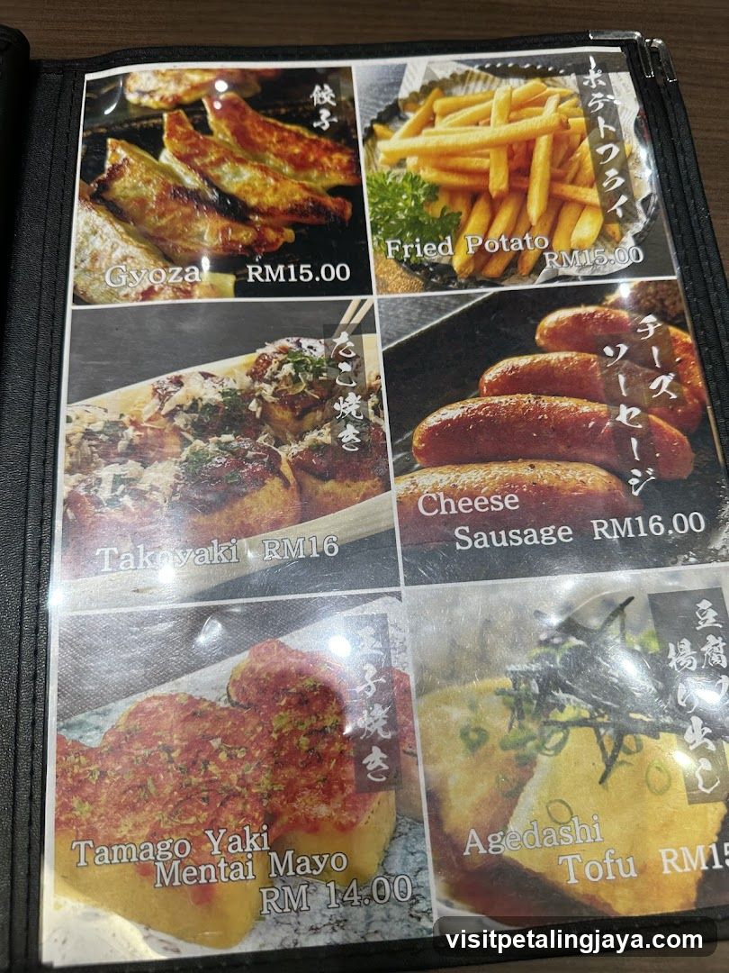 Japanese Food Menu