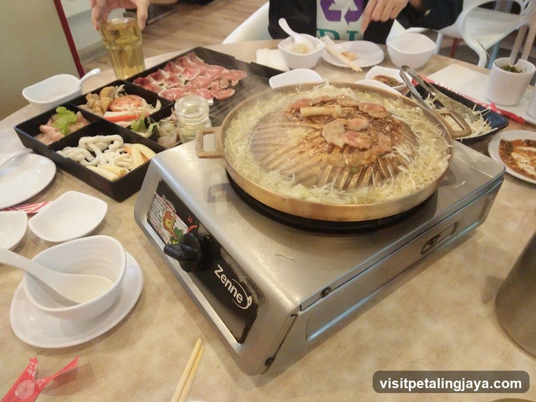 Table Setting with Korean BBQ