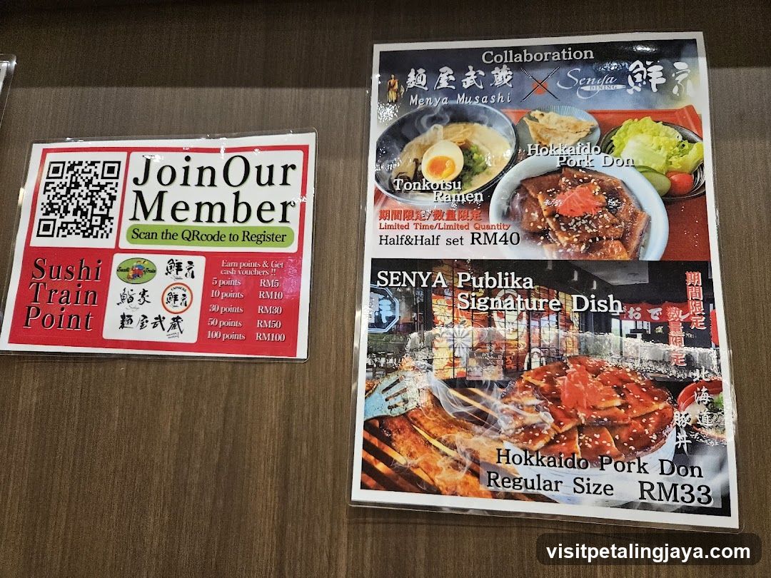 Restaurant Menu and Loyalty Card Display