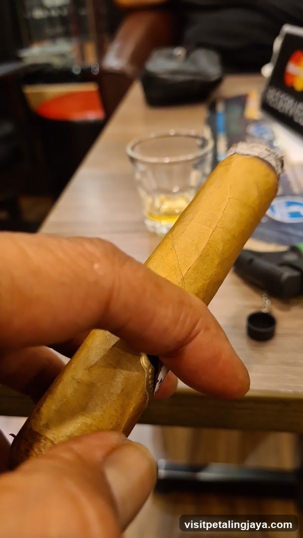 Cigar and Drink on Table