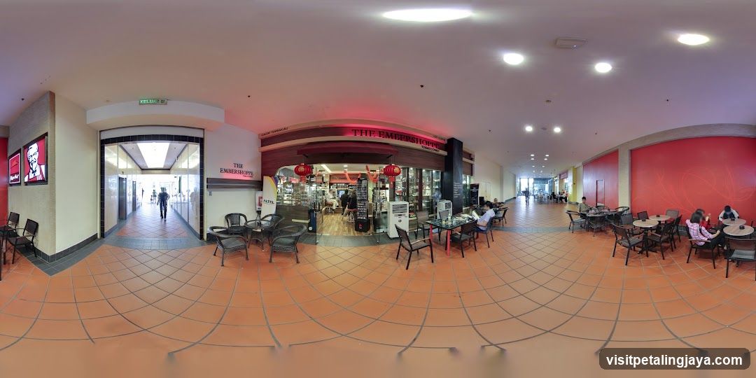 Shopping Mall Interior with Dining Area
