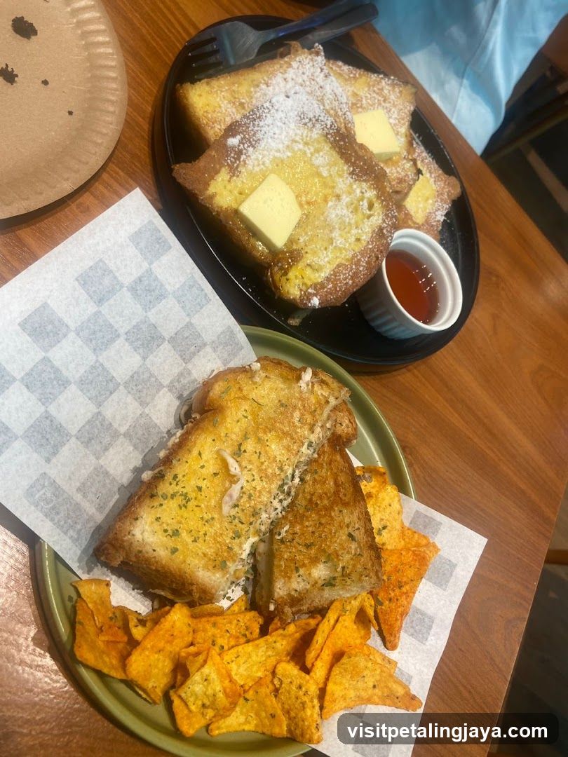 French Toast and Grilled Cheese with Chips