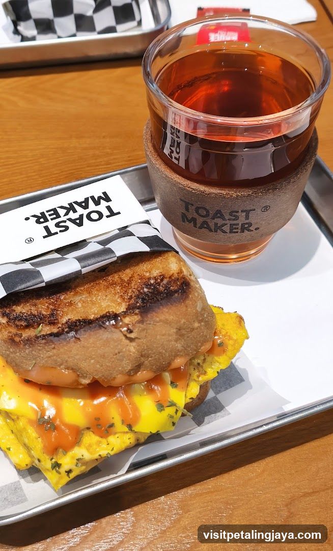 Toast Maker Sandwich and Drink