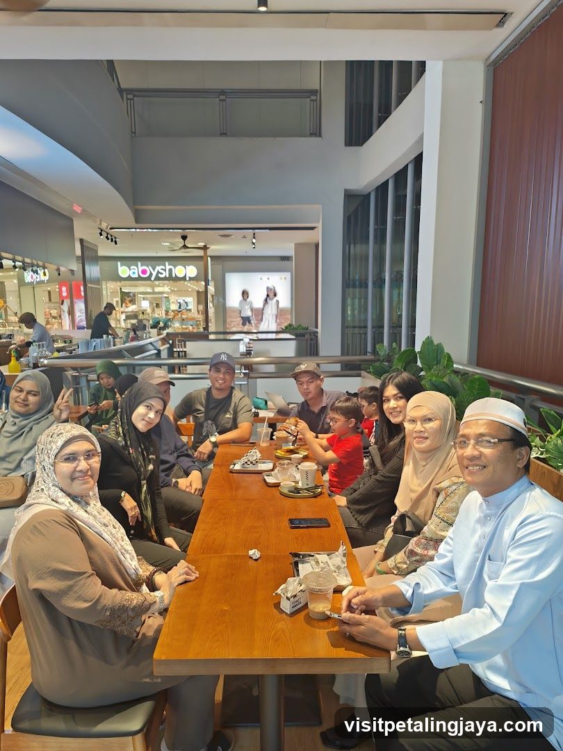 Group at a mall dining area
