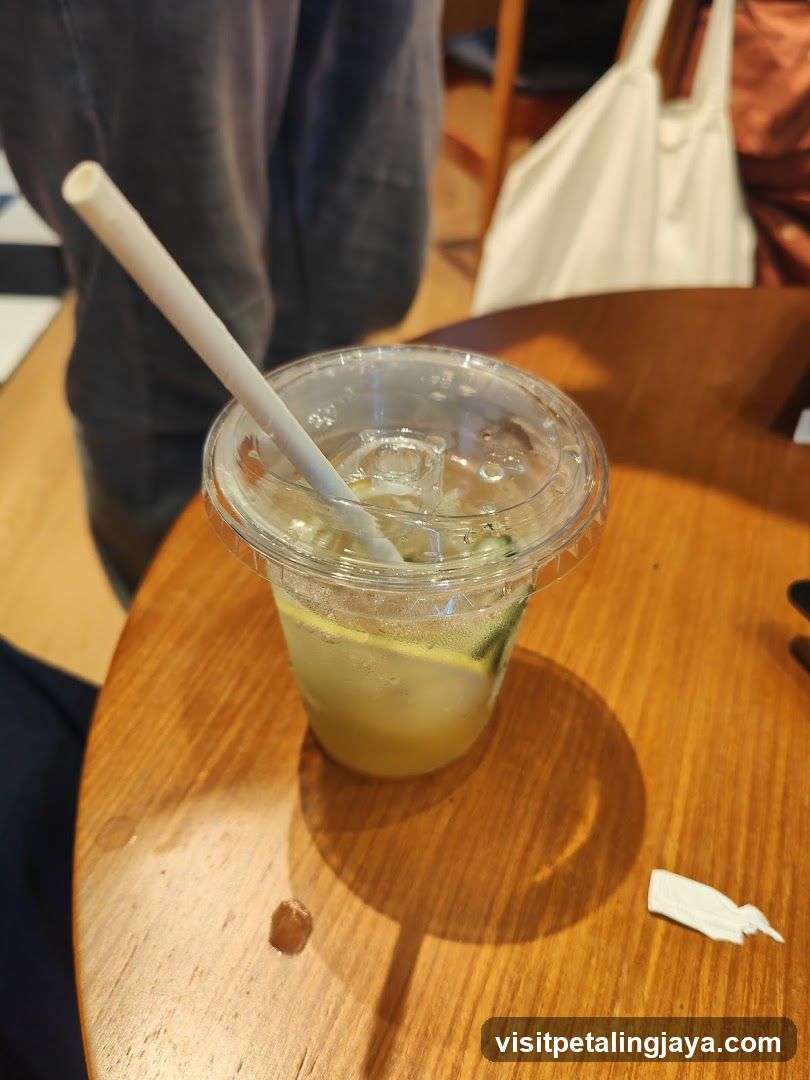 Iced Lemonade with Straw